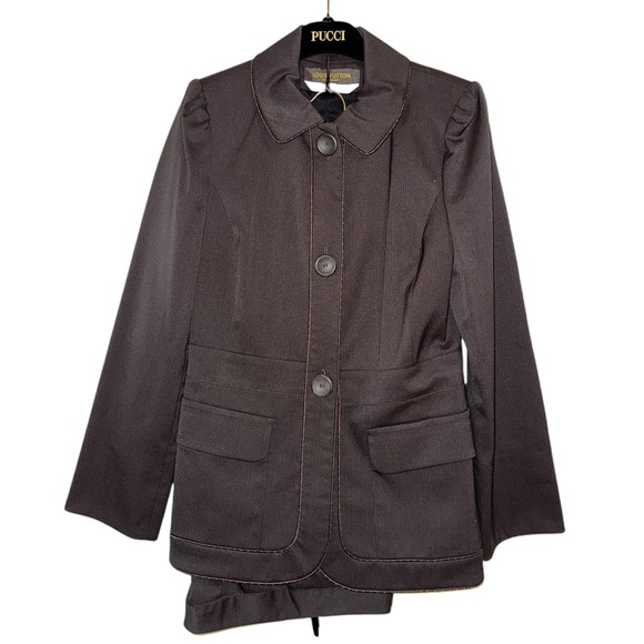 NEW Louis Vuitton Brown suit Jacket with matching trouser pants - Picture 3 of 12